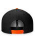 Фото #2 товара Men's Black, Orange Philadelphia Flyers Fundamental Colorblocked Snapback Hat