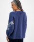 Фото #2 товара Women's Cotton Gauze Embroidered Peasant Top, Created for Macy's