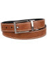 Фото #1 товара Men's Two-In-One Reversible Contrast Stitch Belt, Created for Macy's