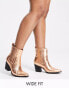 Фото #2 товара Glamorous Wide Fit western ankle boots in bronze exclusive to ASOS