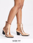 Glamorous Wide Fit western ankle boots in bronze exclusive to ASOS Бронзовый, US 7 - фото #2