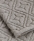 Micro Cotton Sculpted Tonal Tile Bath Towel, 30" x 56", Created for Macy's Серый, Bath Towels - фото #4