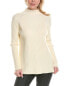 Фото #1 товара Colette Rose Mock Neck Sweater Women's White S/M