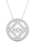 ფოტო #1 პროდუქტის Diamond Fashion 18" Pendant Necklace (1/4 ct. t.w.) in 10k White Gold