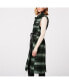 Women's Long Plaid Wool Vest