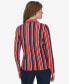 ფოტო #2 პროდუქტის Women's Striped Button Down