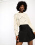 Фото #1 товара Noisy May pointelle wide neck jumper in cream