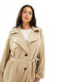 Фото #3 товара ONLY Curve longline trench coat in beige