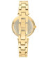ფოტო #3 პროდუქტის Women's Diamond Accent Gold-Tone and Ivory Bracelet Watch 34mm