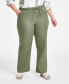 Фото #1 товара Plus Size 100% Linen Pants, Created for Macy's