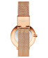 ფოტო #2 პროდუქტის Women's Quartz Rose Gold-Tone Mesh Strap Watch 34mm