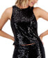 ფოტო #5 პროდუქტის Juniors' Sequined Tank Top