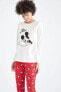 Mickey Mouse Lisanslı Uzun Kollu Pijama Takımı
