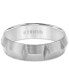 Фото #3 товара Men's Carved Comfort Fit Wedding Band in Gray Titanium