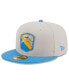 Фото #2 товара Men's Stone, Powder Blue Los Angeles Chargers 2023 Salute To Service 59FIFTY Fitted Hat