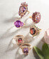 ფოტო #5 პროდუქტის Crazy Collection® Garnet (7-5/8 ct. t.w.) and Multi-Stone Round Flower Ring in 14k Rose Gold (Also Available in London Blue Topaz)