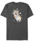 Фото #1 товара Men's Space Corgi Short Sleeve Crew T-shirt