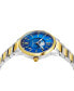 ფოტო #3 პროდუქტის Ladies Quartz Moonphase Date Watch with Yellow Gold Tone Stainless Steel Case on Yellow Gold Tone Stainless Steel and Stainless Steel Bracelet, Blue DIAMOND Dial