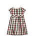 Little Girls Short Sleeve Ruffle Collar Party Dress with Bow