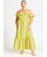 Plus Size Maxi Poplin Dress Primrose Yellow, 22 - фото #1