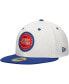 Фото #2 товара Men's White/Blue Detroit Pistons Throwback 2Tone 59FIFTY Fitted Hat