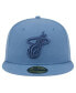 Men's Blue Miami Heat Color Pack Faded Tonal 59fifty Fitted Hat