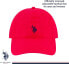 U.S. Polo Assn. Mens Washed Twill Cotton Adjustable Bangs Logo Curved Brim Baseball Cap