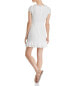 Aqua 253742 Womens Ruched Ruffled Casual Dress White Size Small