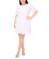 ფოტო #1 პროდუქტის Plus Size Eyelet A-Line Dress