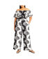 Plus Size Peta Print Jumpsuit