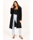 Women's Mila Zip Front Long Coat