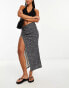 Фото #1 товара ASOS DESIGN textured twist detail midi sarong in mono spot