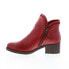 Miz Mooz Jet Womens Red Leather Zipper Ankle & Booties Boots