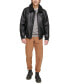 Men's Sherpa Collar Faux Leather Bomber Jacket