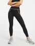 South Beach over lock stitch leggings in black