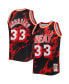 ფოტო #2 პროდუქტის Men's Alonzo Mourning Black Miami Heat 1996-97 Hardwood Classics Marble Swingman Jersey