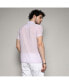 Men's White & Lavender Balanced Striped Shirt