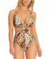 Фото #1 товара Women's Safari Fling Ring Monokini Swimsuit, Created for Macy's