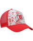 Фото #4 товара Men's Gray, Red Utah Utes Love Fern Trucker Snapback Hat