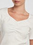 Dámské triko PCTANIA Slim Fit 17135430 Bright White