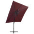 Фото #5 товара Садовый зонт vidaXL Freischwinger Sonnenschirm с LED-подсветкой 250 х 230 см Bordeauxrot