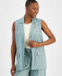 Petite Open-Front Long Vest, Created for Macy's