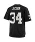 Men's Bo Jackson Black Las Vegas Raiders Big and Tall 1988 Retired Player Replica Jersey Черный, XLT - фото #2