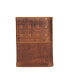 ფოტო #3 პროდუქტის Men's Plaid Embossed Leather Trifold Wallet