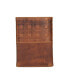 Men's Plaid Embossed Leather Trifold Wallet