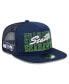 Фото #1 товара Men's College Navy Seattle Seahawks Instant Replay 9FIFTY Snapback Hat