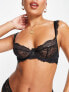 Фото #1 товара Hunkemoller Meghan lace non padded demi bra with detail strap in black