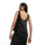 Фото #8 товара ASOS DESIGN scoop neck cami in satin in black