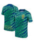 Фото #4 товара Футболка мужская Nike Форма сборной Бразилии 2022/23 перед матчем сине-зеленая