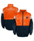 ფოტო #1 პროდუქტის Big Boys Orange, Navy Chicago Bears Goal Line Stance Full-Zip Hoodie Windbreaker